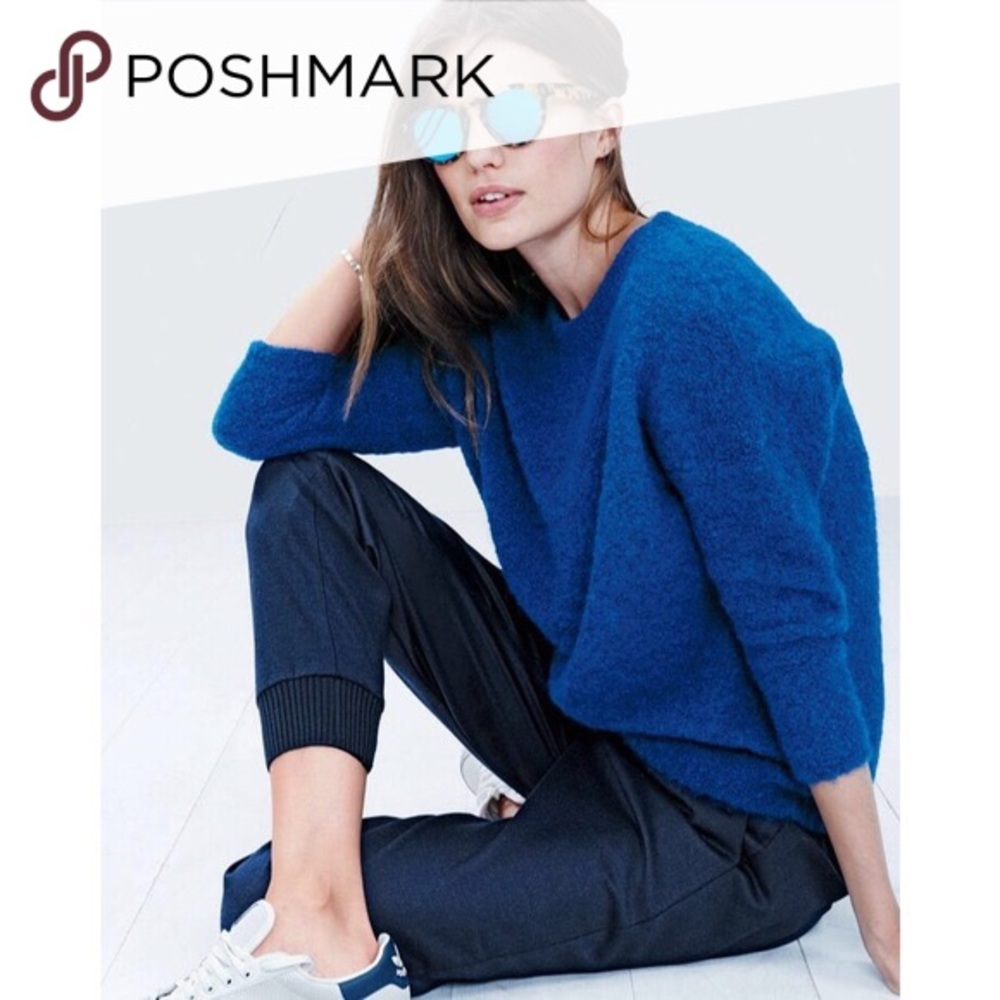 Jcrew cobalt blue Fuzzy sweater